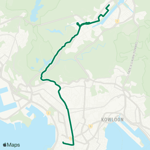 Kowloon Motor Bus Wo Che - Jordan (West Kowloon Station) map
