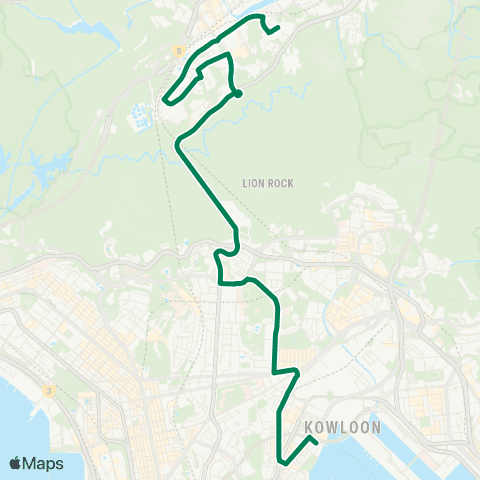 Kowloon Motor Bus Chun Shek - Kowloon City Ferry map