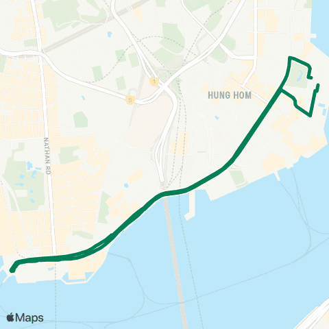Kowloon Motor Bus Laguna Verde - Tsim Sha Tsui (Circular) map