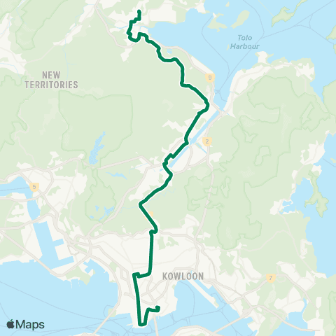 Kowloon Motor Bus Tai Po (Fu Heng) - Hung Hom Station map