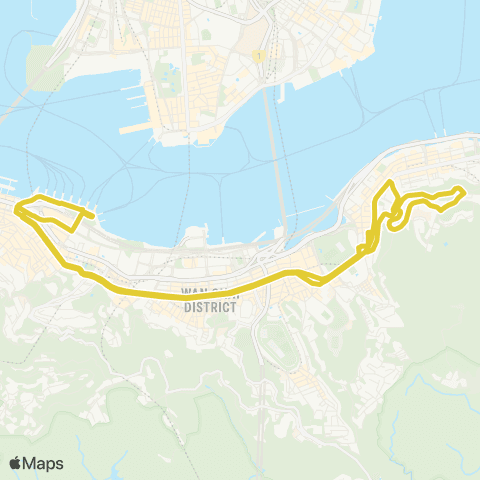 Citybus Central (Piers 3) - Braemar Hill (Circular) map