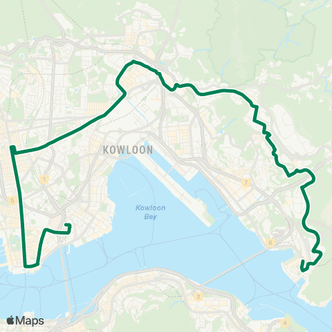Kowloon Motor Bus Yau Tong - Hung Hom Station map