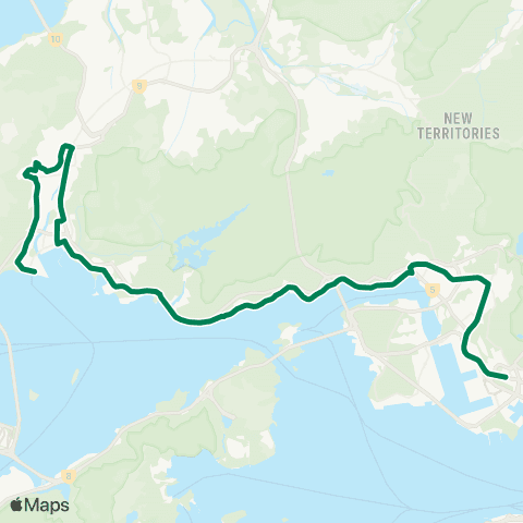 Kowloon Motor Bus Tuen Mun Pier Head - Mei Foo map
