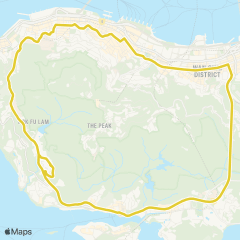 Citybus Chi Fu Fa Yuen - Admiralty (Circular) map
