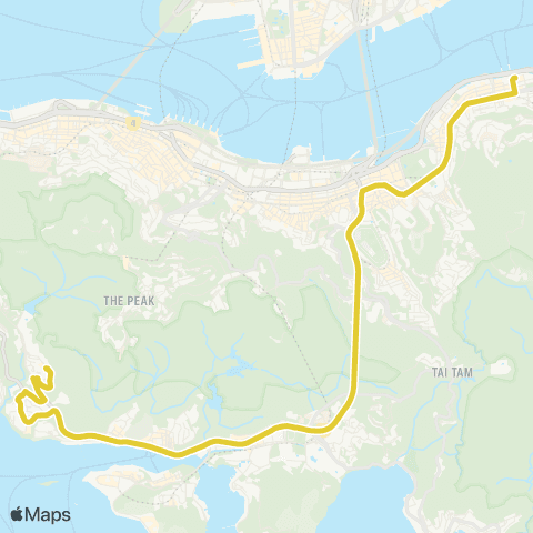 Citybus Chi Fu Fa Yuen - N Point Ferry (Omit Wai Fu) map