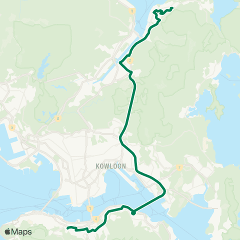 Kowloon Motor Bus Lee On - Admiralty Sta (E) (via Chung On Estate) map