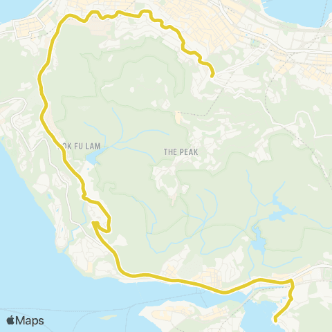 Citybus Wah Fu (North) - Robinson Road map