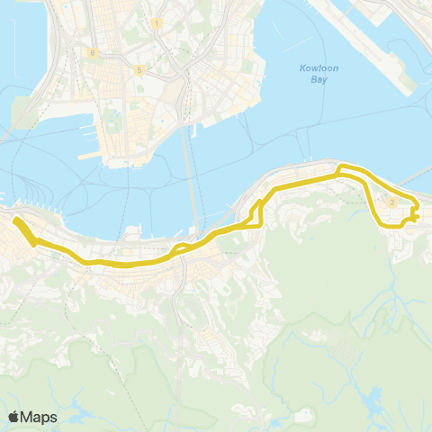 Citybus Taikoo Shing - Central (Wing Wo St) (Circular) map