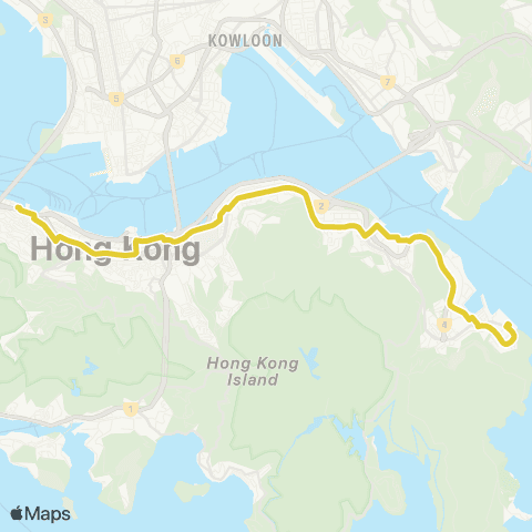 Citybus Siu Sai Wan (Island Resort) - Central (Macao Ferry) map
