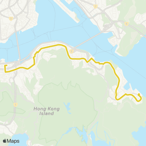 Citybus Siu Sai Wan (Island Resort) - Exhibition Ctr Sta map