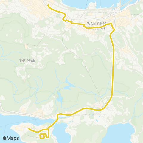 Citybus Ap Lei Chau Estate - Central (Exchange Square) (Omit Lei Tung) map