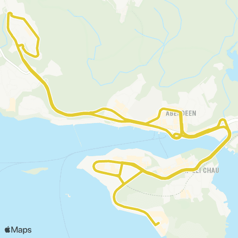 Citybus Ap Lei Chau Estate - Chi Fu Fa Yuen (Circular) map