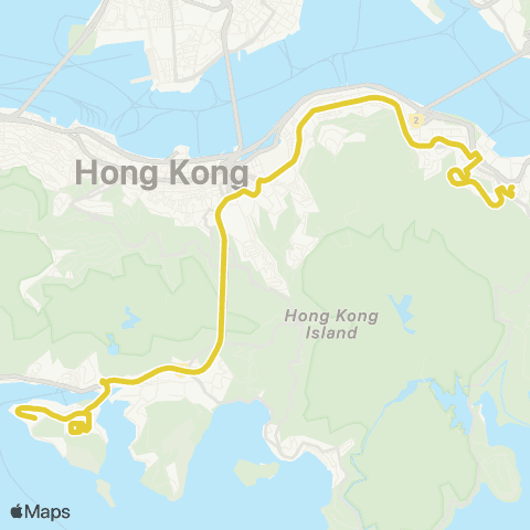 Citybus South Horizons - Shau Kei Wan map