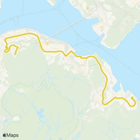 Citybus Siu Sai Wan (Harmony Garden) - Braemar Hill map