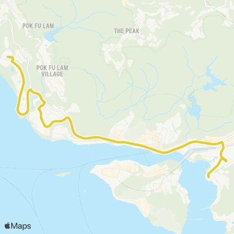 Citybus Sham Wan - Cyberport map