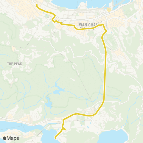 Citybus Shum Wan - Central (Exchange Square) map