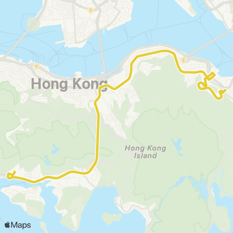 Citybus Tin Wan Estate - Shau Kei Wan map