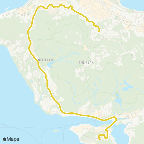 Citybus Lei Tung Estate - Robinson Road map