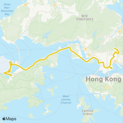 Citybus Tsz Wan Shan (N) - Tung Chung Station map