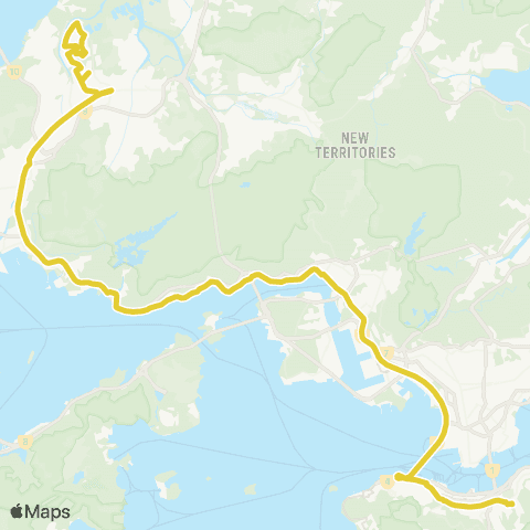 Citybus Tin Shui Wai Town Ctr - Causeway Bay (Moreton Ter) map