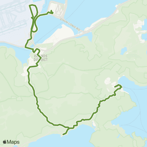 New Lantao Bus Mui Wo Ferry Pier - Hzmb Hong Kong Port map