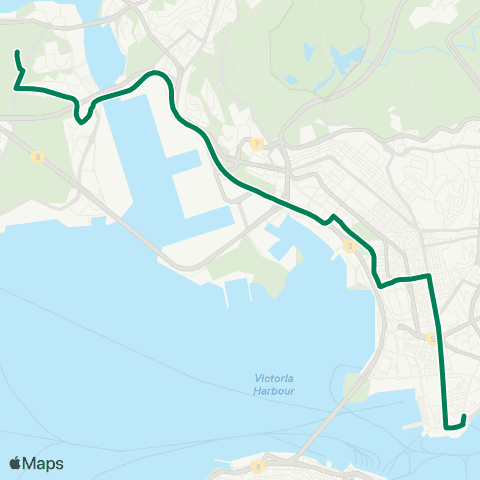 Kowloon Motor Bus Tsing Yi (Cheung Hang Estate) - Tsim Sha Tsui map