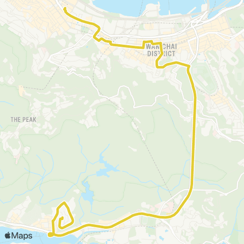 Citybus Shek Pai Wan - Central (Exchange Square) map