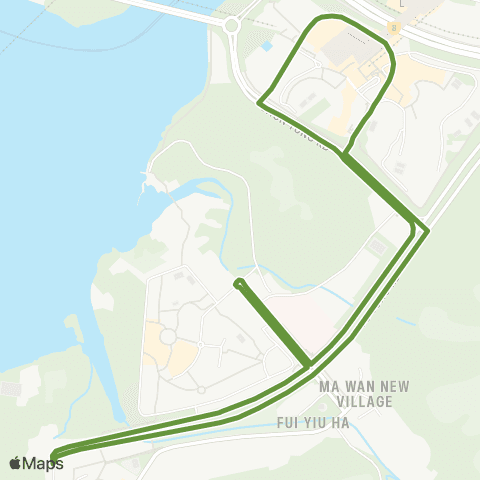 New Lantao Bus Yat Tung Estate (Yu Tung Rd) - Tung Chung Sta Bus Terminus (Circular) map