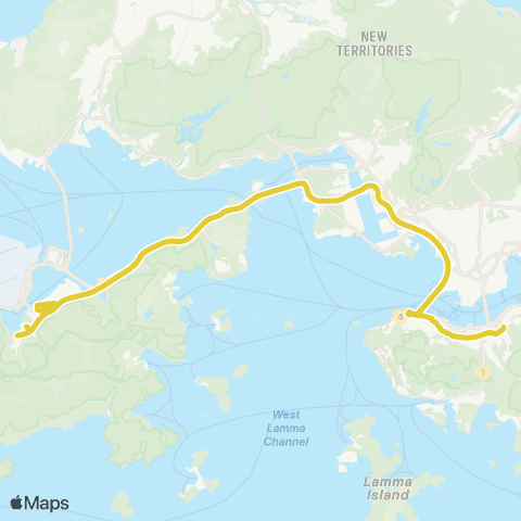 Citybus Tung Chung (Mun Tung Estate) - Tin Hau Sta map