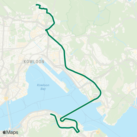 Kowloon Motor Bus Tsz Wan Shan (N) - N Point (Healthy Village) map