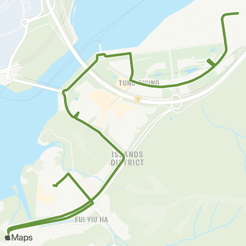 New Lantao Bus Yat Tung Estate - Ying Tung Estate (via Chung Mun Rd) map