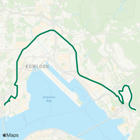 Kowloon Motor Bus Lam Tin (Kwong Tin Estate) Bus Terminus - Hung Hom Sta map