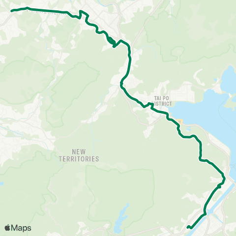 Kowloon Motor Bus Shatin Central - Lok Ma Chau map