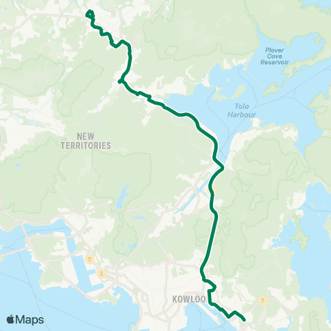 Kowloon Motor Bus Sheung Shui - Lam Tin Station map