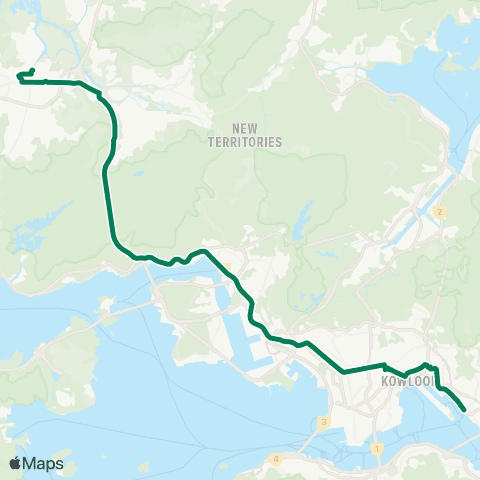 Kowloon Motor Bus Ma Wang Rd (San Shui House) - Kwun Tong Ferry map