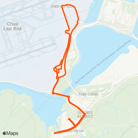 Long Win Bus Tung Chung (Mun Tung) - Airport (Circular) map