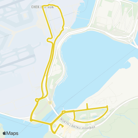 Citybus Tung Chung Sta Bus Terminus - Airport (Passenger Term Bldg)(Circular) map