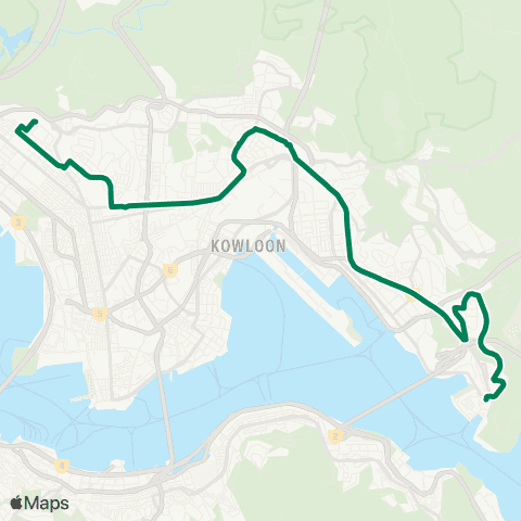 Kowloon Motor Bus Cheung Sha Wan (So Uk Estate) - Lei Yue Mun Estate map