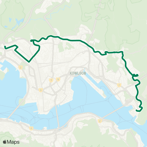 Kowloon Motor Bus Yau Tong - Cheung Sha Wan (Kom Tsun St) map