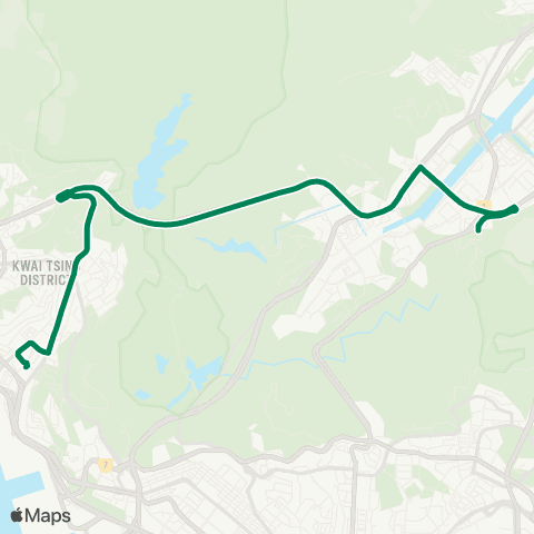 Kowloon Motor Bus Shui Chuen O - Kwai Fong (South) map