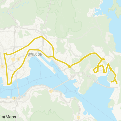 Citybus Tsim Sha Tsui E (Chatham Rd S) - Lohas Pk map