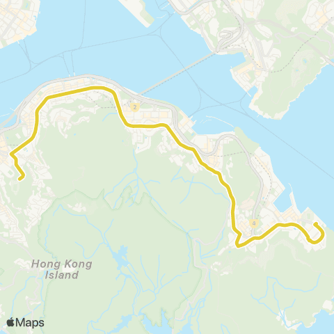 Citybus Siu Sai Wan (Island Resort) - Tung Wah Eastern Hosp map