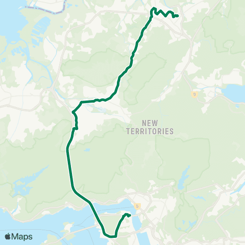 Kowloon Motor Bus Fanling (Luen Wo Hui) - Tsing Yi Station map