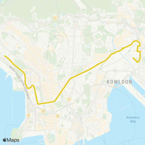 Citybus Kai Tak (Muk Ning St) - Cheung Sha Wan (Hoi Tat) map