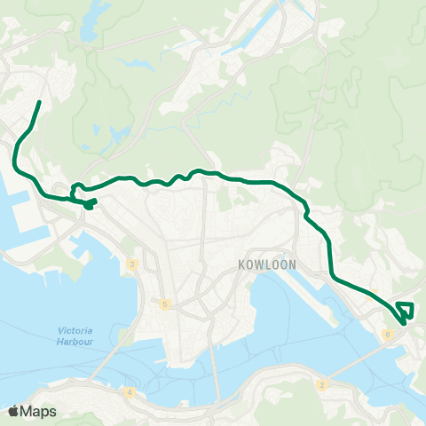 Kowloon Motor Bus Kwai Hing Station - Ping Tin map