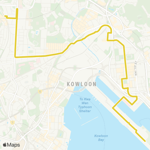 Citybus Kai Tak Cruise Term - Kowloon Tong (Festival Walk) map