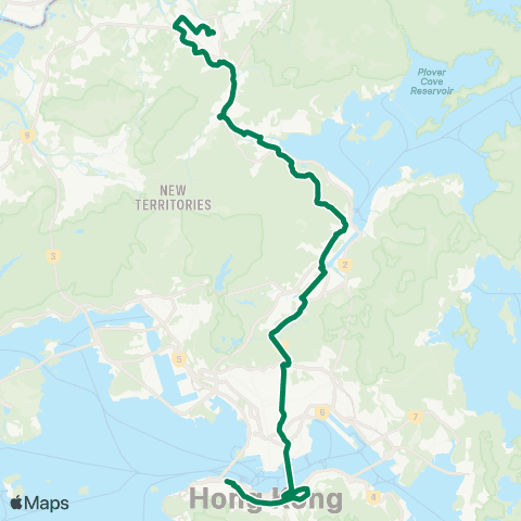 Kowloon Motor Bus Fanling (Luen Wo Hui) - Central (Macao Ferry) map