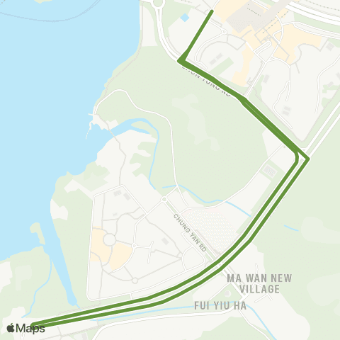 New Lantao Bus Tung Chung Sta Bus Terminus - Mun Tung Estate (Circular) map