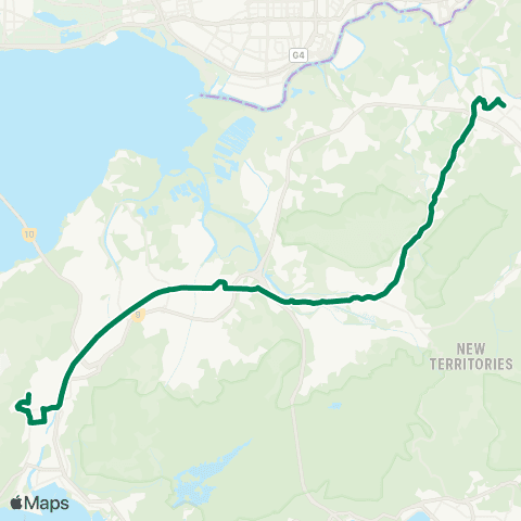 Kowloon Motor Bus Tuen Mun (Po Tin Estate) - Sheung Shui (Tin Ping) map