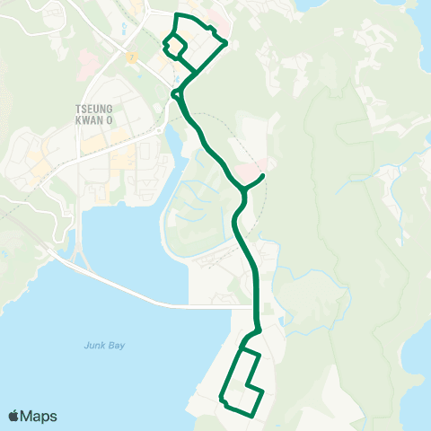 Kowloon Motor Bus Hang Hau (N)(Tseung Kwan O Hosp) - Tseung Kwan O Industrial Estate (Circular) map